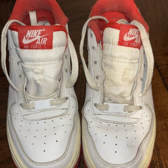 Nike Air Force 1's,  Red and White - Picture 5 of 9